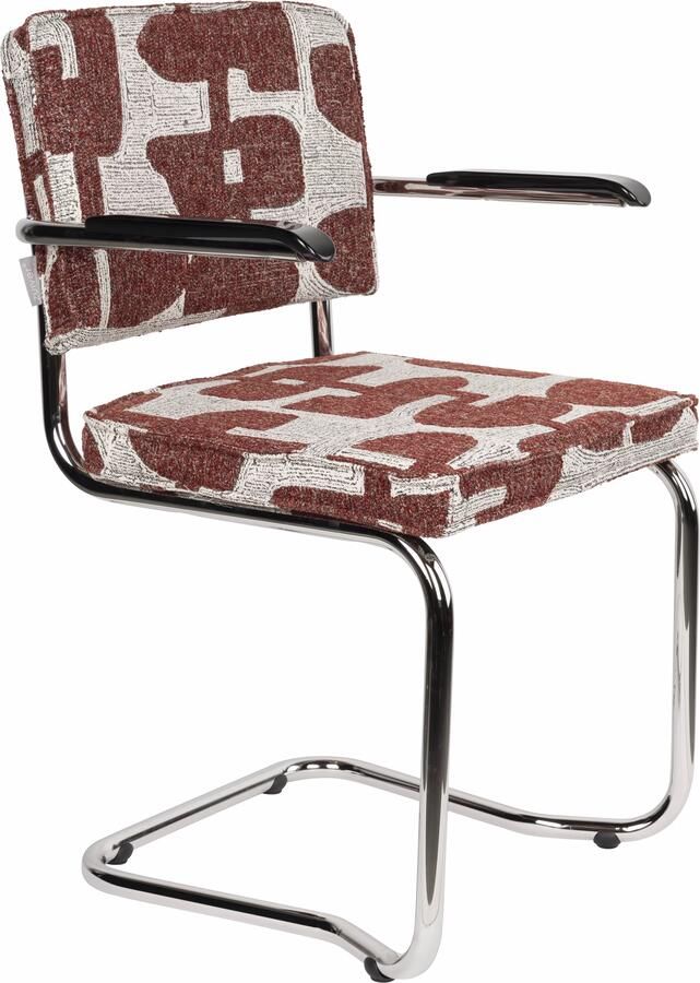 Zuiver Eetkamerstoel Ridge Kink Deco Rood