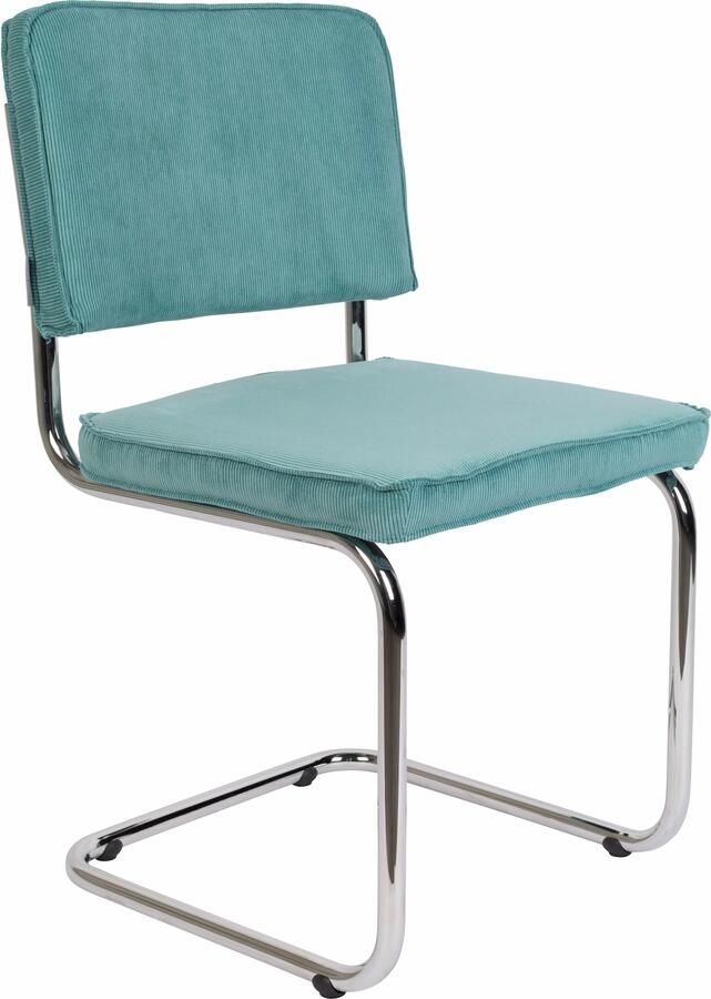 Zuiver | Eetkamerstoel Ridge Rib Blue | Zitmeubels eetkamer | Eetkamerstoel