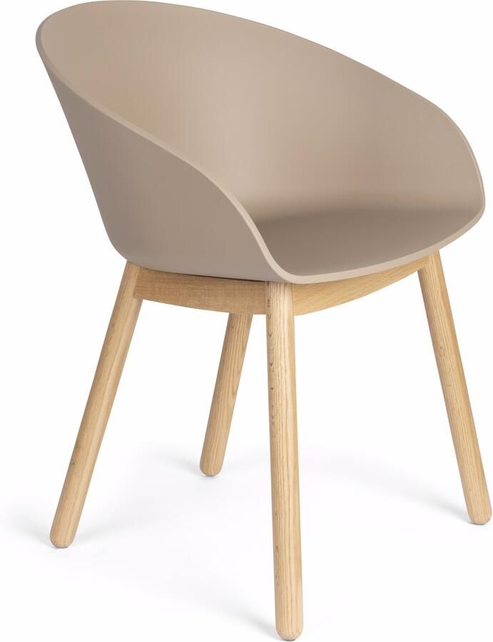 Zuiver Eetkamerstoel Void Eiken en gerecycled PP Latte Brown