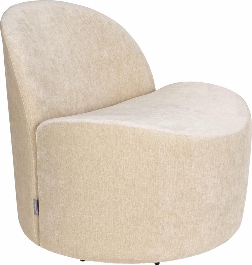 Zuiver Fauteuil Bloom Grof geweven stof Beige