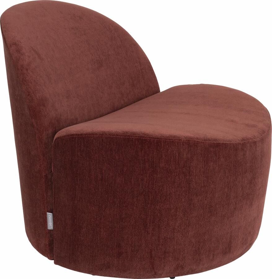 Zuiver Fauteuil Bloom Grof geweven stof Rood
