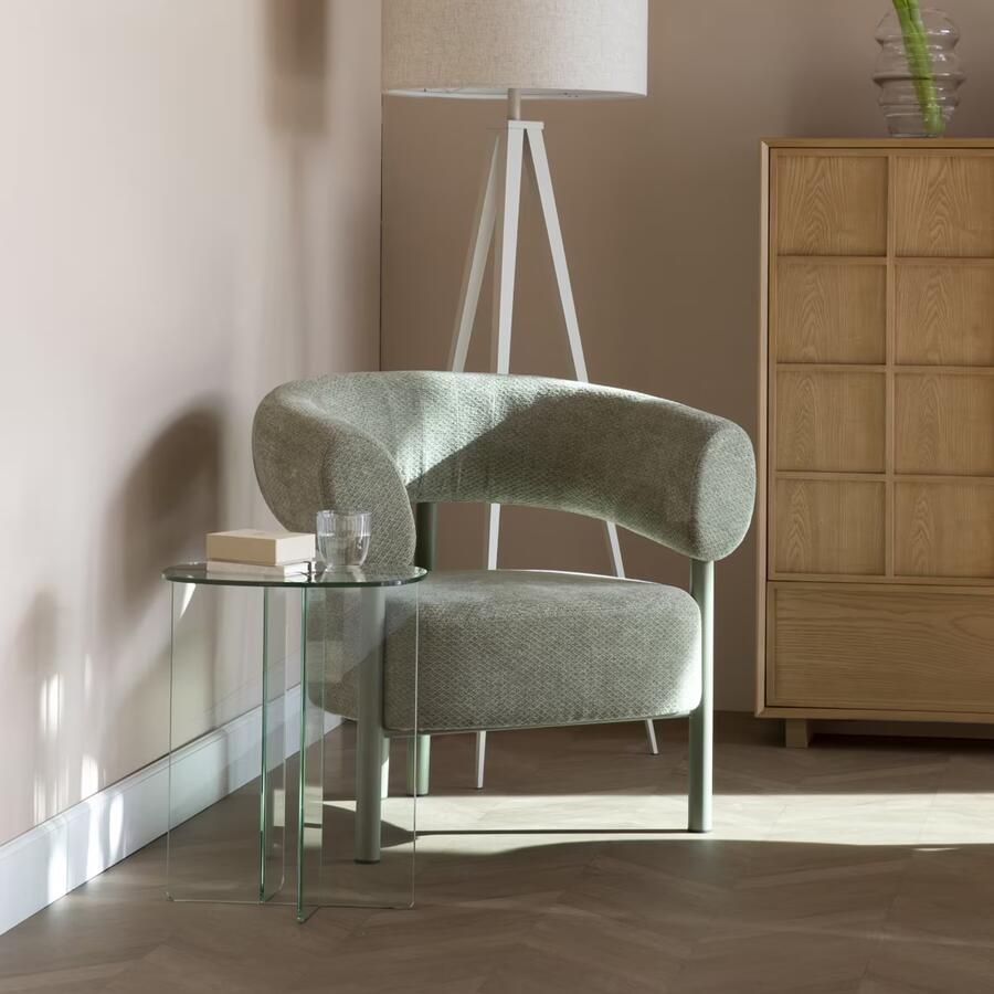 Zuiver Fauteuil Heels Geweven stof Groen