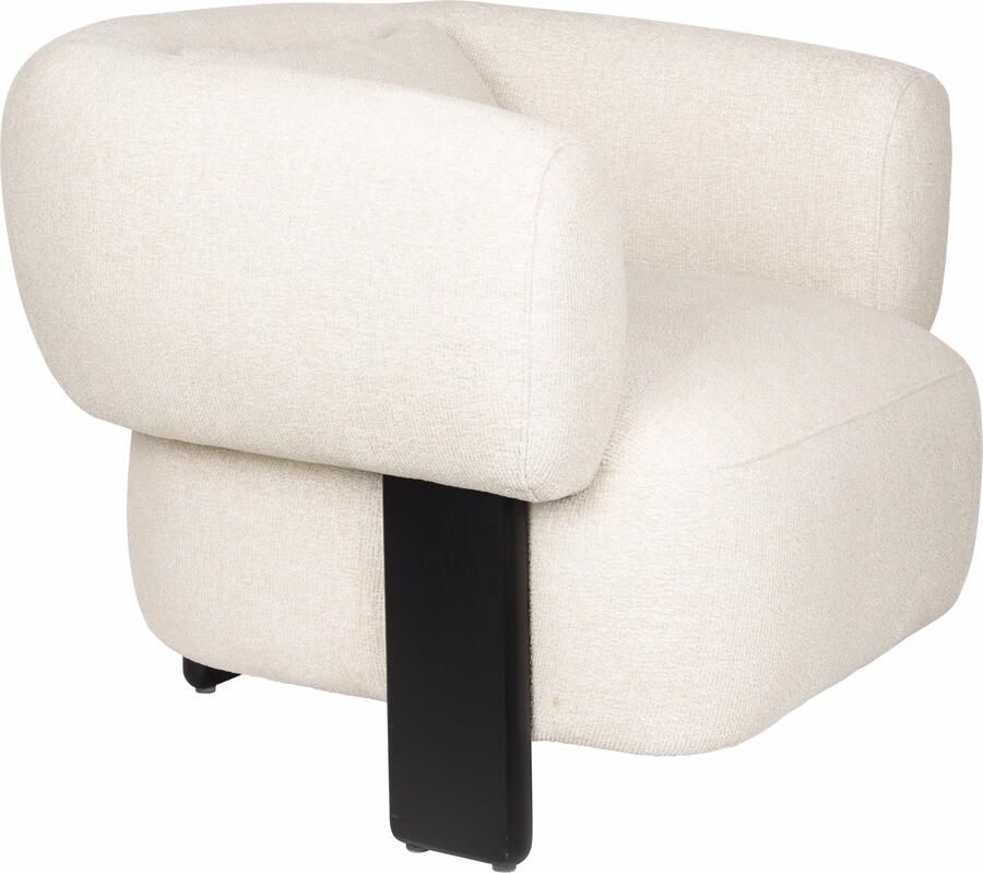 Zuiver Fauteuil Neil Geweven stof en hout Wit