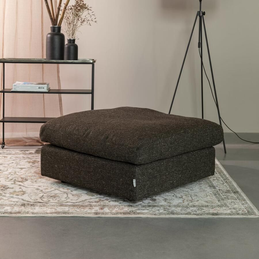 Zuiver Sense Hocker 92x92x47 Stof Espresso - Foto 2