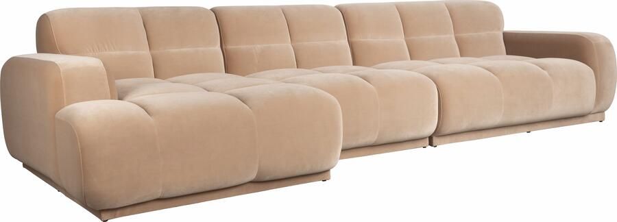 Zuiver Loungebank Hazel Links 352cm Velvet Beige