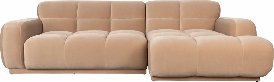 Zuiver Loungebank Hazel Rechts 267cm Velvet Beige
