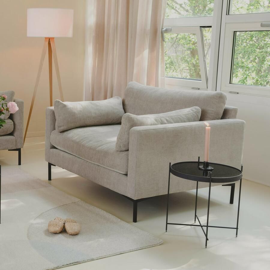 Zuiver | Loveseat Summer Latte | Zitmeubels woonkamer | 1 5-zitsbankLoveseat - Foto 2