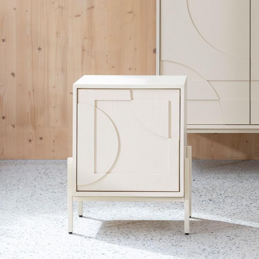 Zuiver Nachtkastje Faces Eikenhout 45 x 35cm Beige