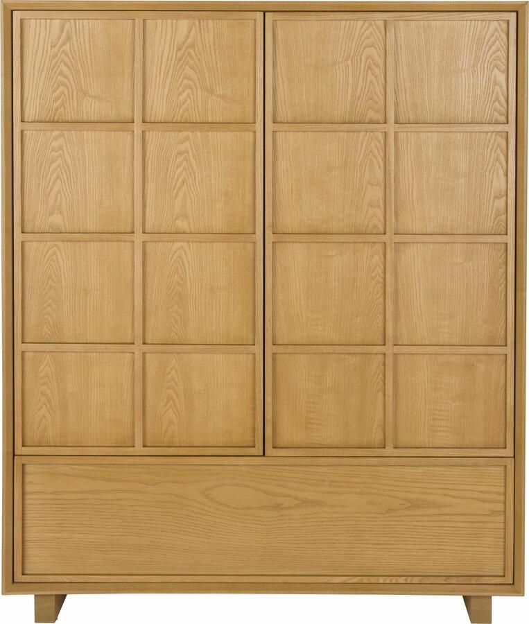 Zuiver Opbergkast Raster Essenhout 120 x 100cm Naturel