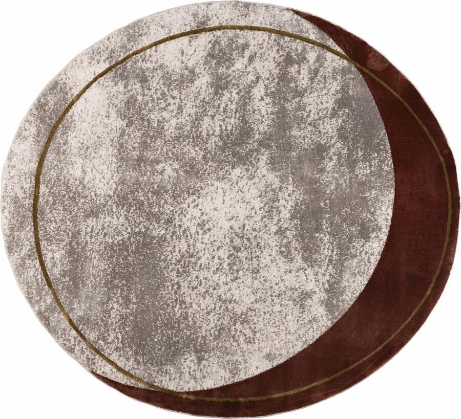 Zuiver Organisch Vloerkleed Noon 200 x 220cm Bruin Rond