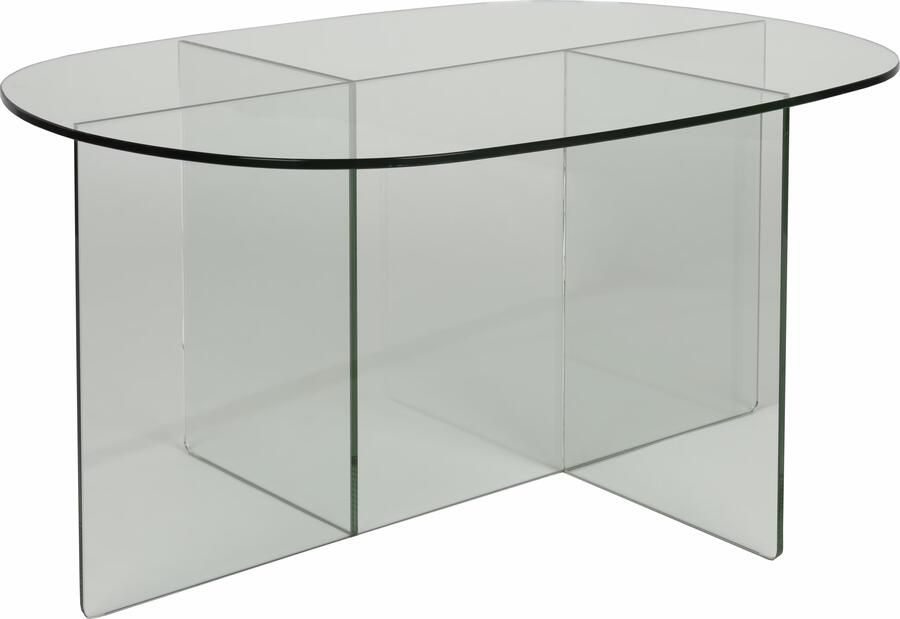 Zuiver Ovale Salontafel Linea Glas 80 x 60cm Transparant