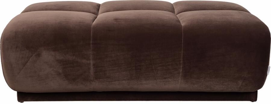 Zuiver Poef Hazel Velvet 127 x 80cm Bruin