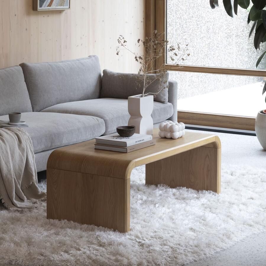 Zuiver Salontafel Brave Eiken en rubberhout 120 x 60cm Naturel