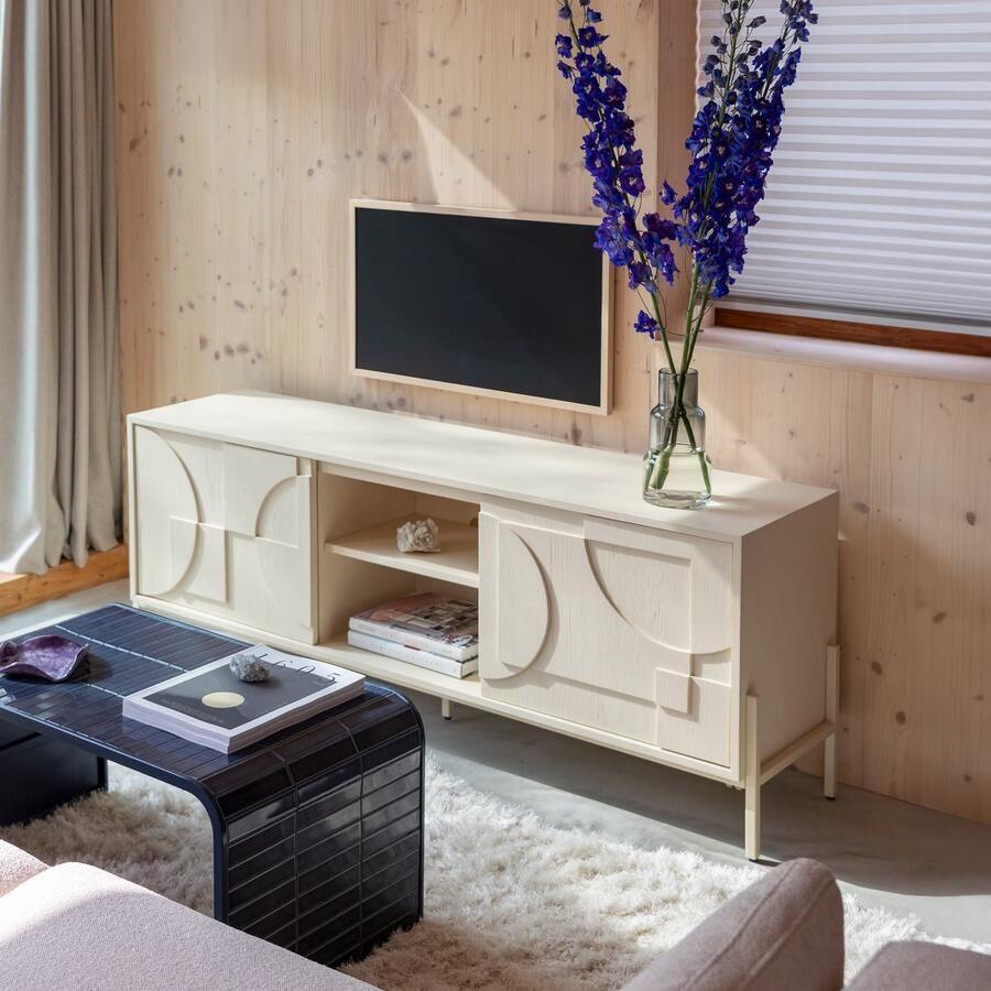 Zuiver TV-meubel Faces Eikenhout 160cm Beige