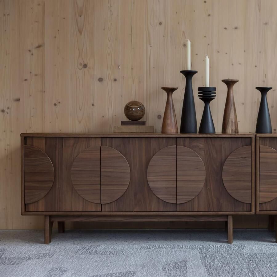 Zuiver | Dressoir Groove 3 Drs Walnut | Woonkamer meubels | Dressoir