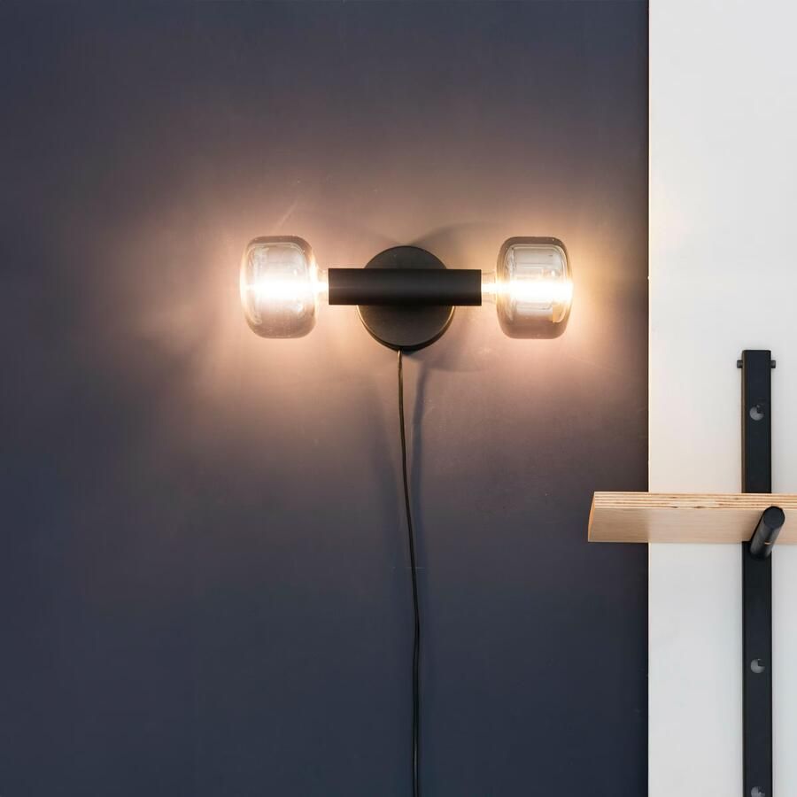 Zuiver Wandlamp Hawk 2-lamps Zwart - Foto 1