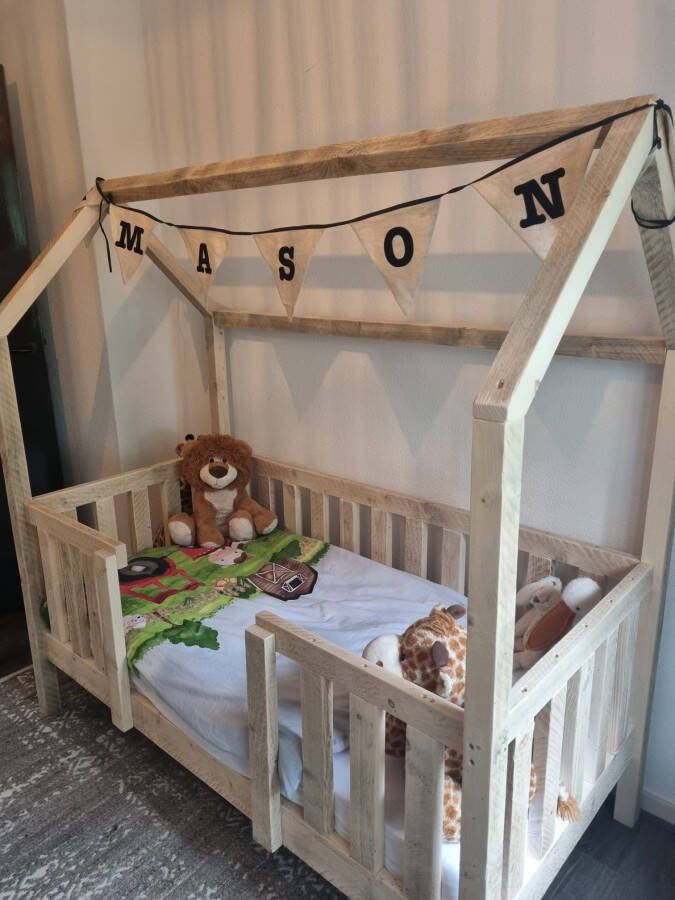 Steigerhouten peuter hemelbed Mason