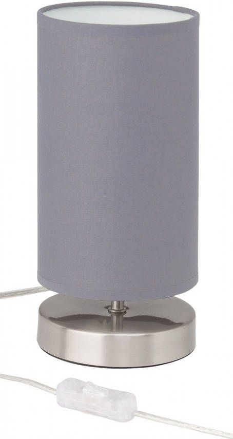 Brilliant Tafellamp Charly 1xE14 max 40Watt in chroom met grijs