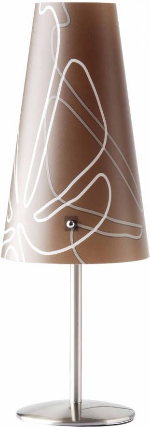 Brilliant Tafellamp Isa 36 cm hoog in donkerbruin