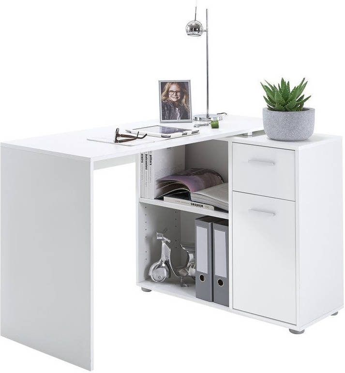 FD Furniture Hoekbureau Albrecht 117 cm breed in wit