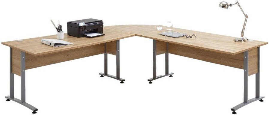 FD Furniture Hoekbureau Calvia 240x240 cm oud eiken
