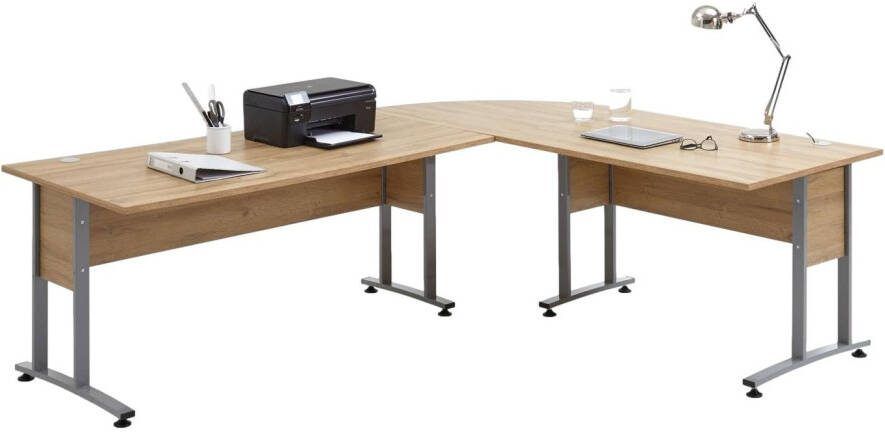 FD Furniture Hoekbureau Calvia van 240x200 cm oud eiken