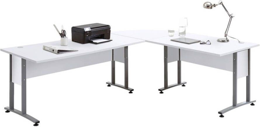 FD Furniture Hoekbureau Calvia van 240x200 cm wit
