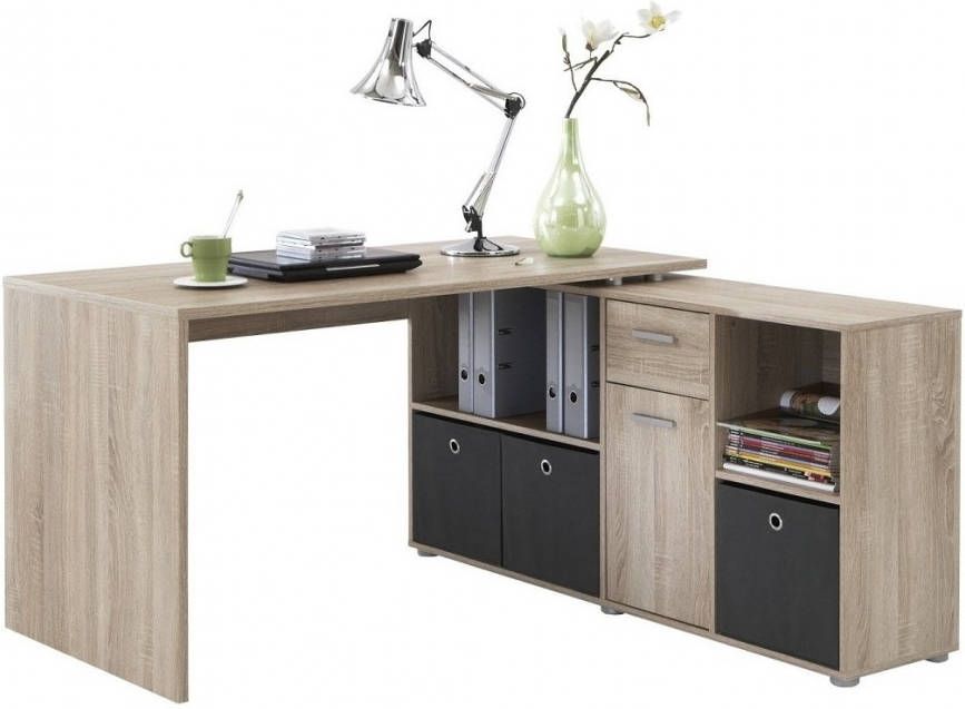 FD Furniture Hoekbureau Trex 136 cm breed eiken