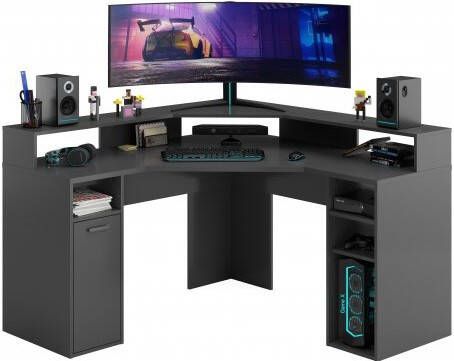 FD Furniture Gaming Hoekbureau Zocker 139 cm breed antraciet