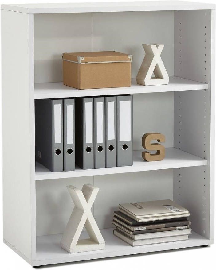 FD Furniture Boekenkast Calvia Medium van 111 cm hoog in wit