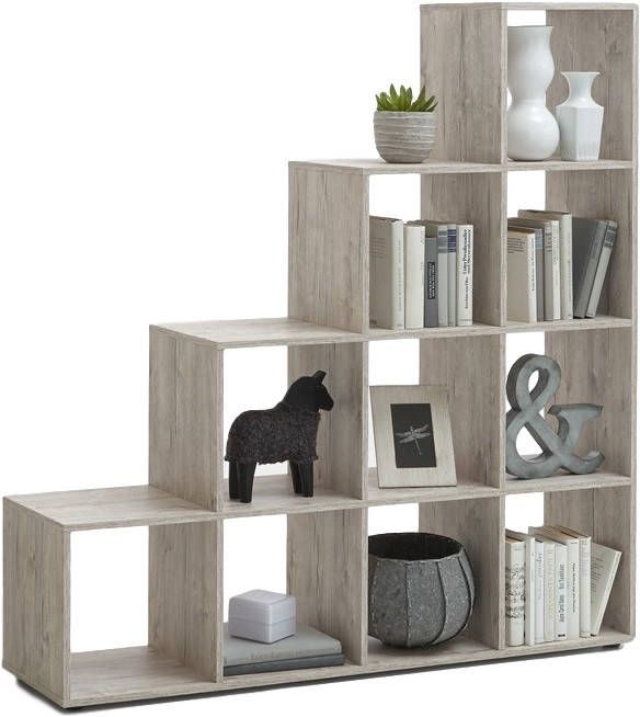 FD Furniture Boekenkast Mega 10 vakken zand eiken