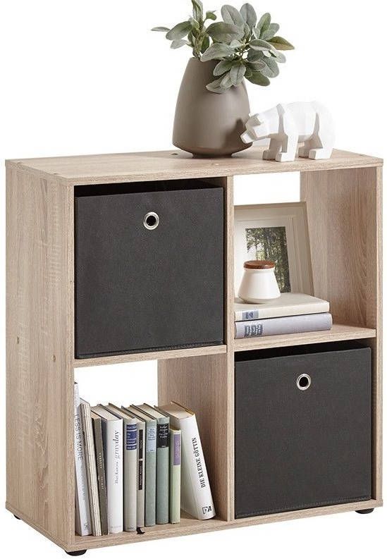 FD Furniture Boekenkast Mega 4 van 73 cm hoog eiken