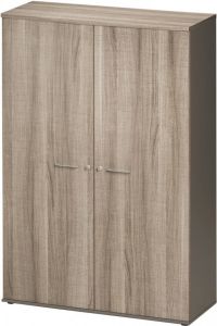 Gamillo Furniture Archiefkast Jazz Medium van 183 cm hoog in grijs eiken met grijs