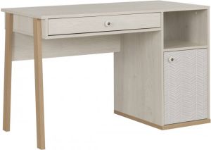 Gamillo Furniture Bureau Alika van 123 cm breed in Wit kastanjehout
