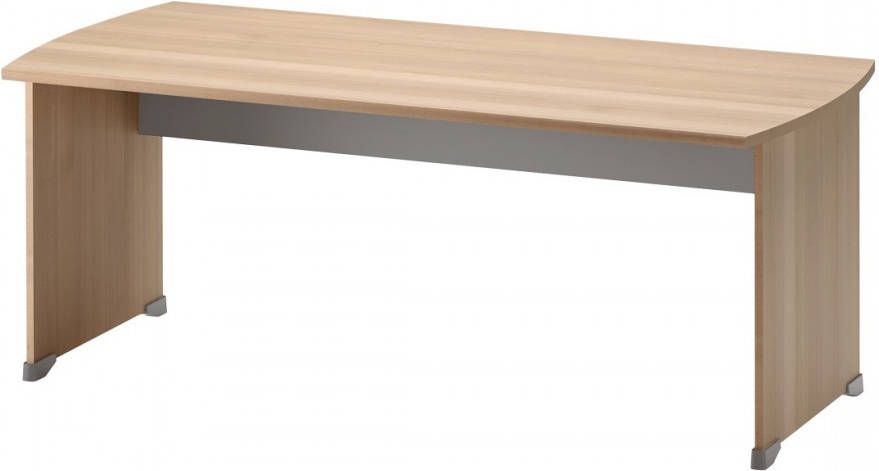 Gamillo Furniture Bureau Jazz 160 cm breed in beuken met licht grijs