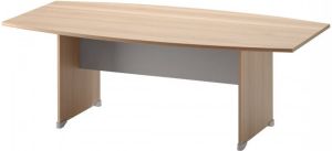Gamillo Furniture Bureau Jazz 204 cm breed in beuken met licht grijs