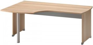 Gamillo Furniture Bureau Jazz links 160 cm breed in beuken met licht grijs