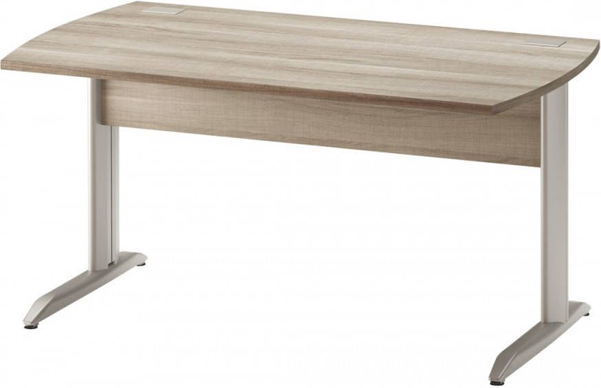 Gamillo Furniture Bureau Jazz plus 120 cm breed in grijs eiken