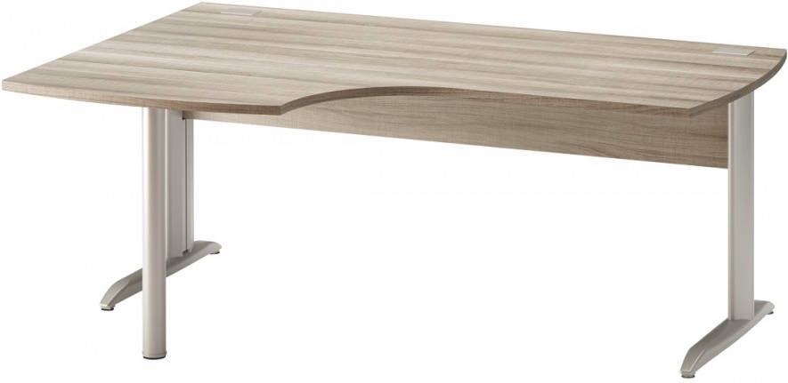 Gamillo Furniture Bureau Jazz plus Links 180 cm breed in grijs eiken