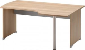 Gamillo Furniture Bureau Jazz rechts 160 cm breed in beuken met licht grijs