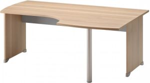 Gamillo Furniture Bureau Jazz rechts 180 cm breed in beuken met licht grijs