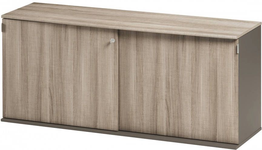 Gamillo Furniture Opbergkast Jazz 160 cm breed in grijs eiken met grijs