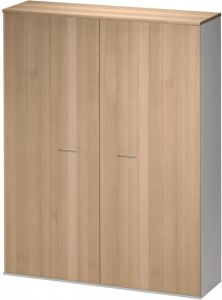 Gamillo Furniture Opbergkast Jazz 211 cm hoog in beuken met licht grijs