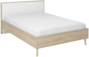 Gamillo Furniture Tweepersoonsbed Larvik 160x200cm in eiken met wit