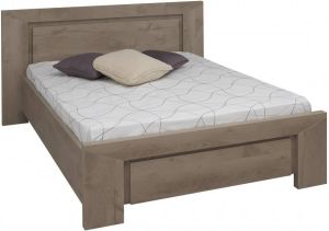 Gamillo Furniture Tweepersoonsbed Sarlat 140x190cm in donker eiken
