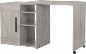 Gamillo Furniture Uitschuifbare bartafel Boston 102 tot 160 cm breed in licht grijs eiken