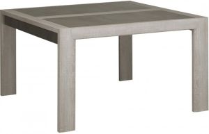 Gamillo Furniture Vierkante eettafel Sandro 130x76x130 cm breed in licht grijs eiken