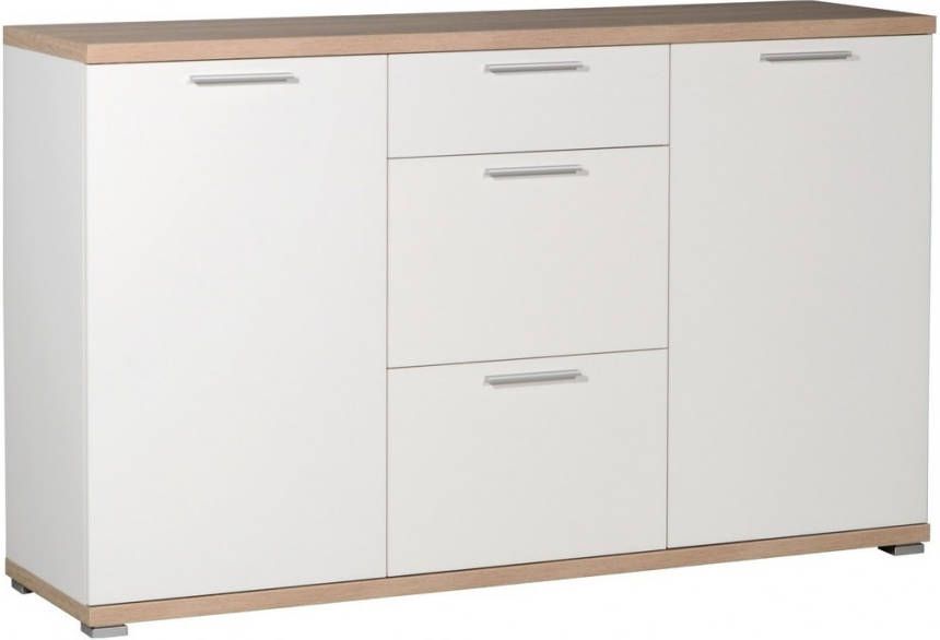 Germania Dressoir Apex 144 cm breed wit met eiken