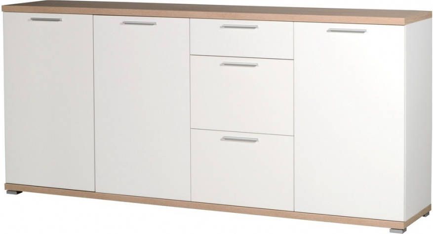 Germania Dressoir Apex 192 cm breed wit met Sonoma Eiken