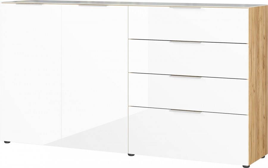 Germania Dressoir Oakland 184 cm breed in wit met navarra eiken